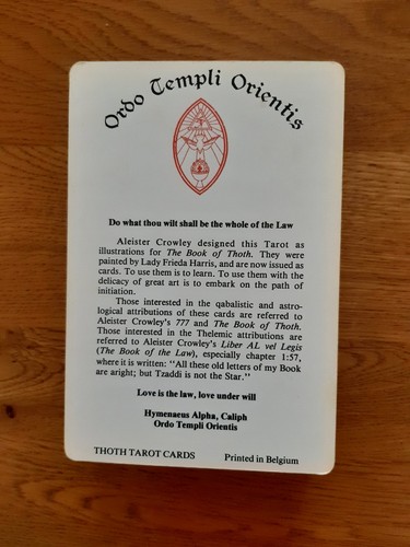 Vintage thoth tarot deck - deck., rare