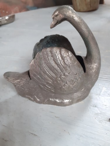 Vintage silver plated swan