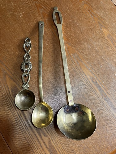 Antique brass ladle approx - antique,