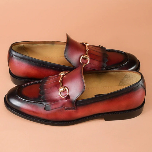 Handmade leather monk strap - leather,