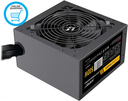 Black atx 500w psu switching - black, psu,