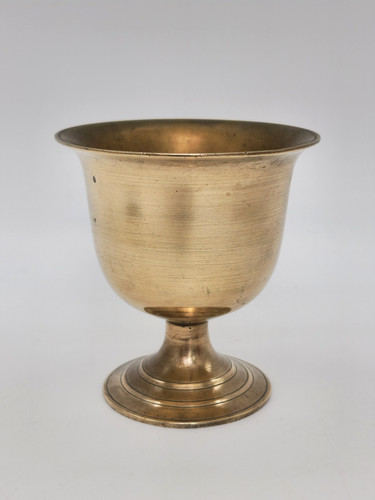 Vintage brass goblet cup - brass,