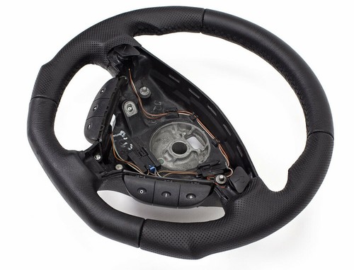 Flattened leather steering - flattened,