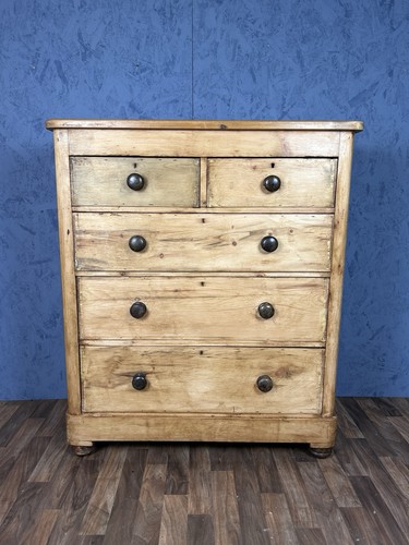 Victorian antique pine chest - antique,