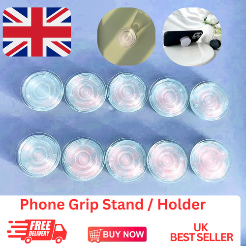 Transparent phone grip - phone, stand