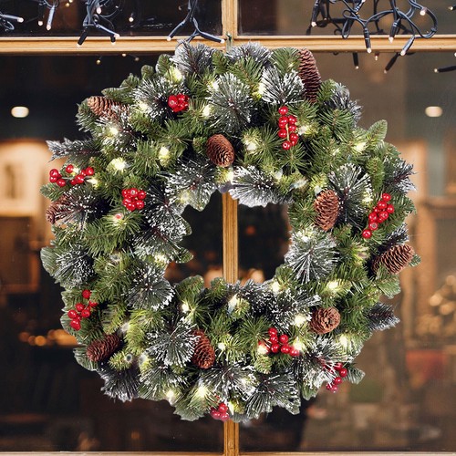 Christmas lighting wreath - lighting,
