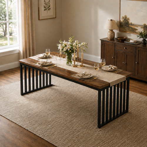 Dining table 180cm - 180cm, industrial