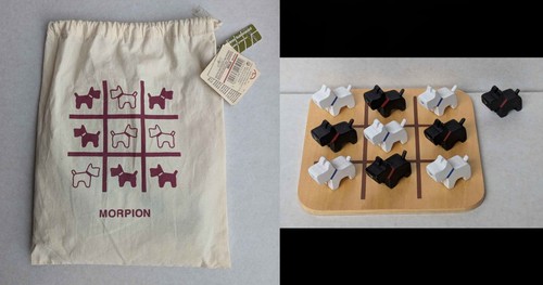 Wooden scottie dog noughts - wooden, &