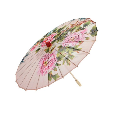 Vintage chinese umbrella silk - chinese,