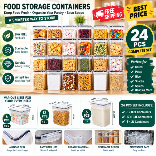 Pcs airtight food storage - pcs,