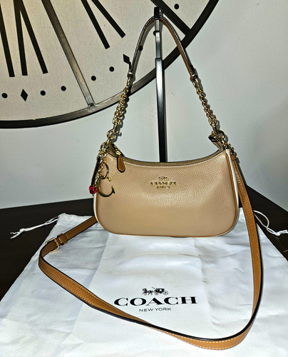 Coach tori beige pebbled - tori,