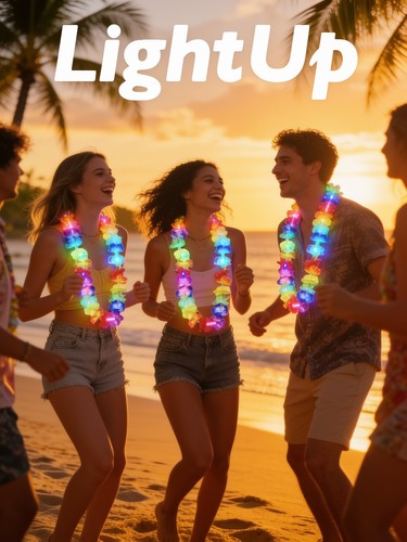 Light led flower garland - light,
