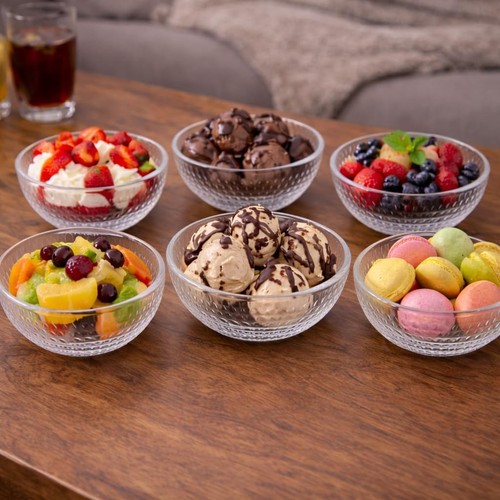 Glass dessert bowls 12cm - dessert,