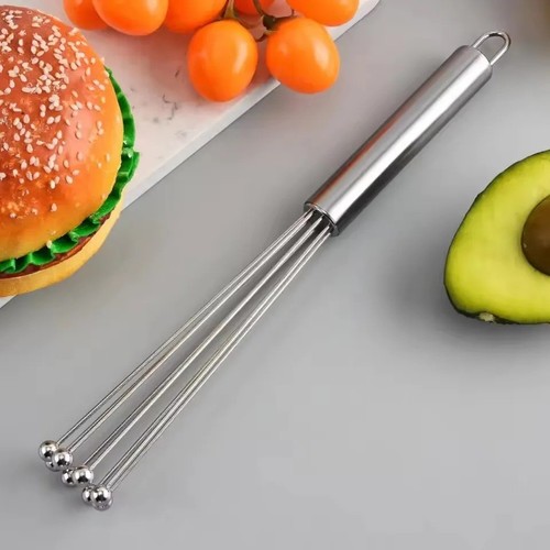 New stainless steel ball whisk - steel,