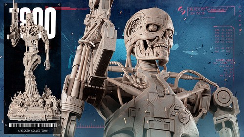 The terminator t800 fan art - t800, by