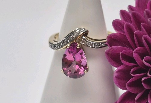 9ct gold pink topaz and - topaz,