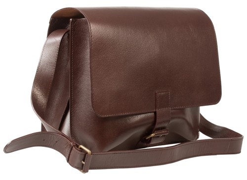 Brow real leather messenger - real,