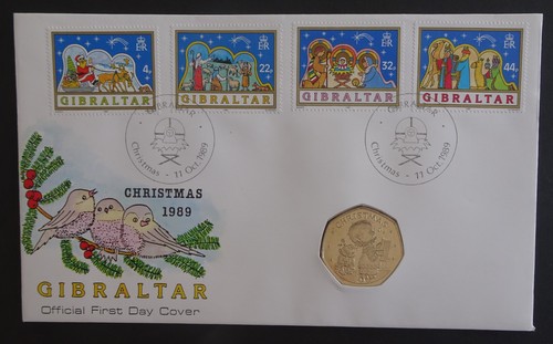 1989 christmas 50p gibraltar - 1989,