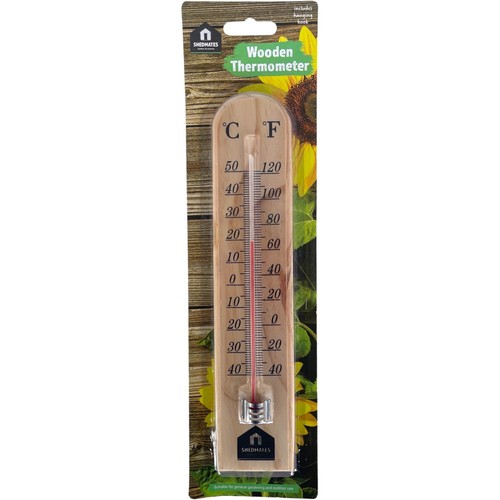 Garden thermometer wooden home - garden,