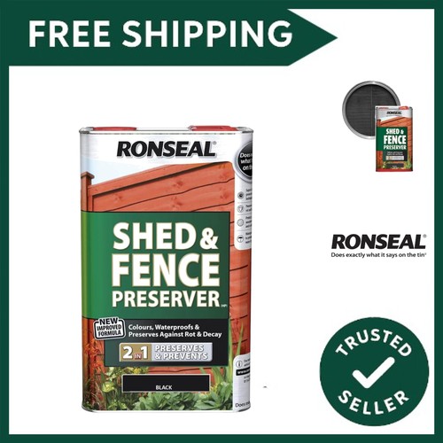 Litre black shed fence - black,