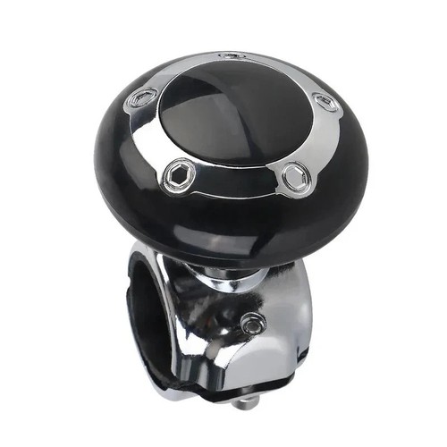 Black steering wheel spinner - steering,
