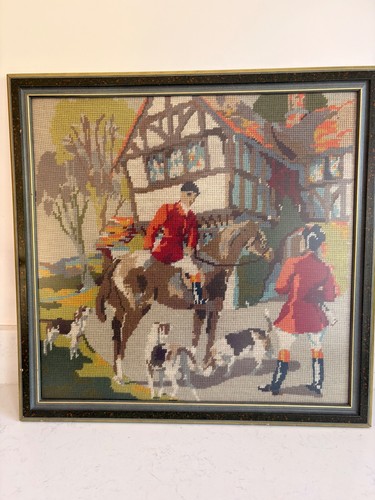 Vintage framed tapestry - vintage,