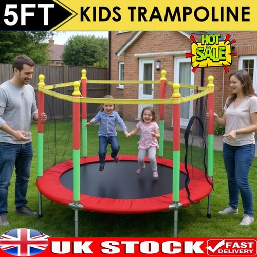 5ft kid trampoline with safety - kid,