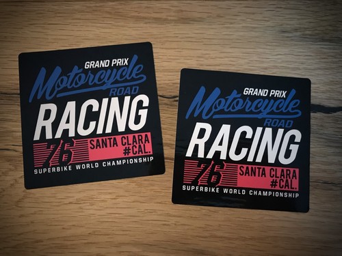 Motorcycle racing sticker - 2x,