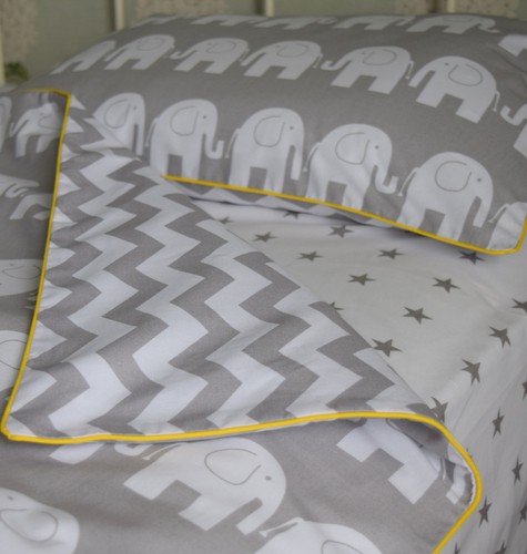 Grey bedding cotton cot - grey,