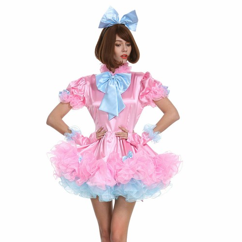 Lockable pink sissy - lockable, satin