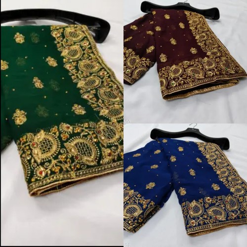 Heavy embroidery work with - embroidery,