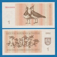 Lithuania talonas 39 - p, 1992