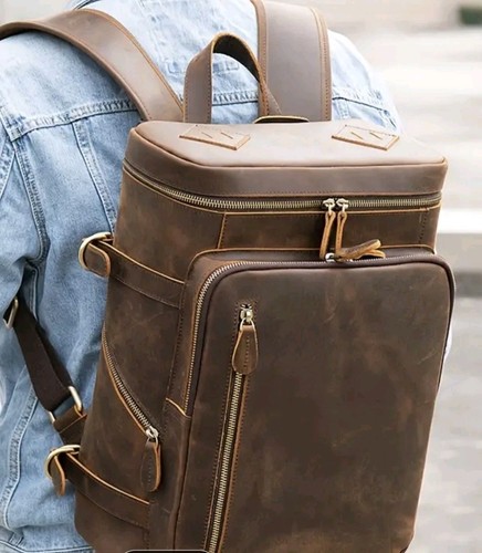 New leather brown vintage - new,