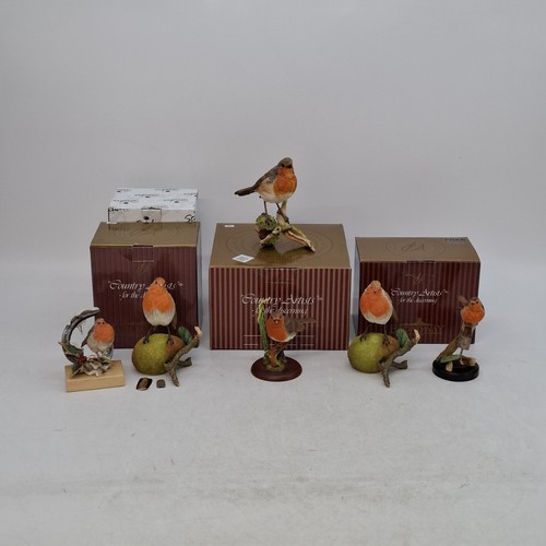 Robin figurines border - robin, fine