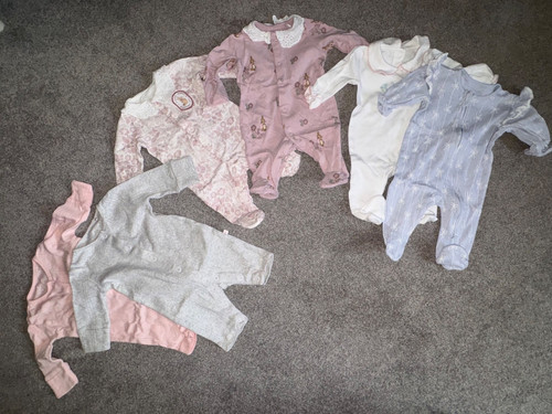 Baby girls sleepsuits upto one