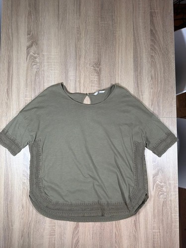 Ladies khaki green tshirt - tu,