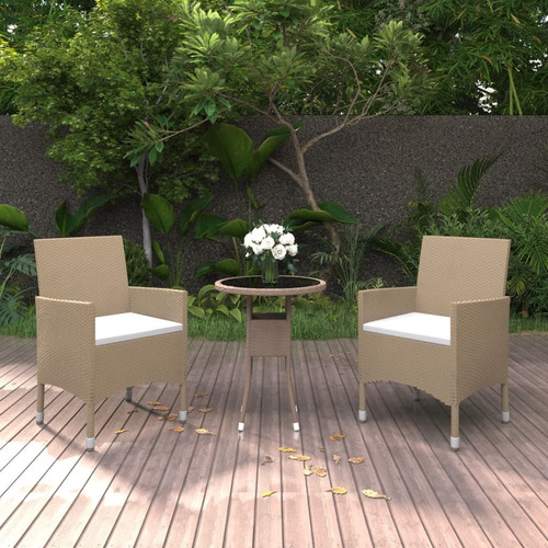 Garden dining set beige - dining,