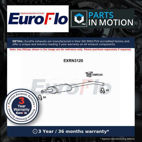 Exhaust centre box fits - exhaust,