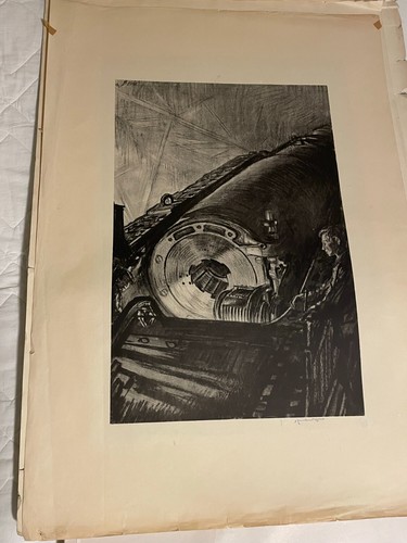 Antique ww1 etching - ww1,