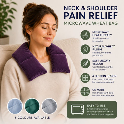 Heated wheat bag for neck - heated,