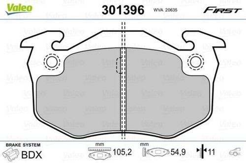 Rear disc brake - pad, set