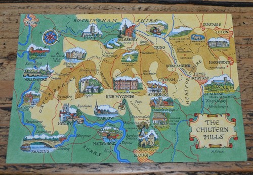 The chiltern hills - chiltern, map