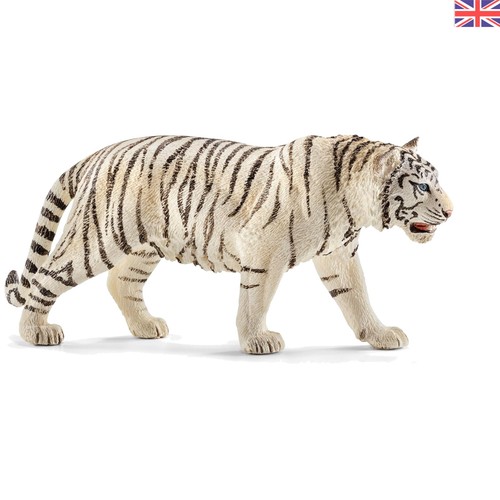 Realistic white tiger figurine - realistic,