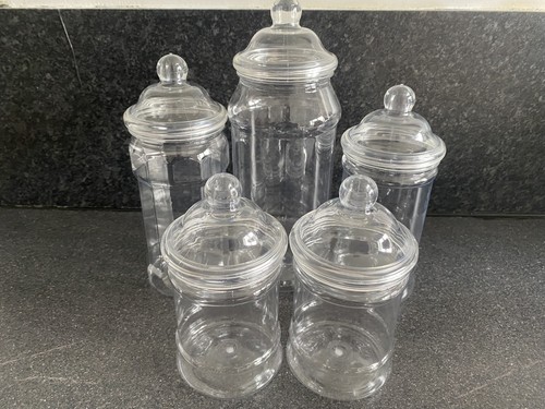 Victorian plastic jars - plastic,