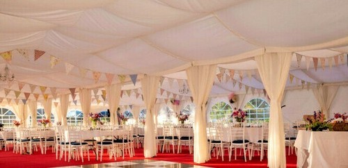 3x6m flat ivory marquee roof - 3x6m,