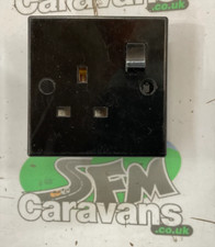 C-Line CBE Black 230V Mains Socket - Caravan / Motorhome