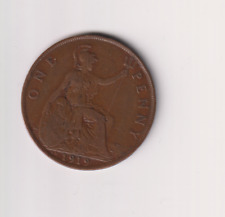 1919 KN George V One Penny RARE VERY NICE GRADE COIN .CC232