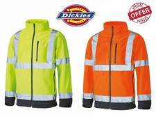 Hi Vis Soft Shell Jacket Premium Work Reflective High Visibility Viz Dickies