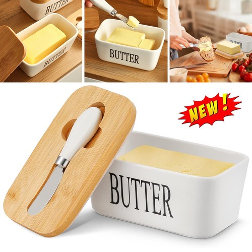 Porcelain butter dish - porcelain,