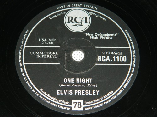 Elvis presley one - -,